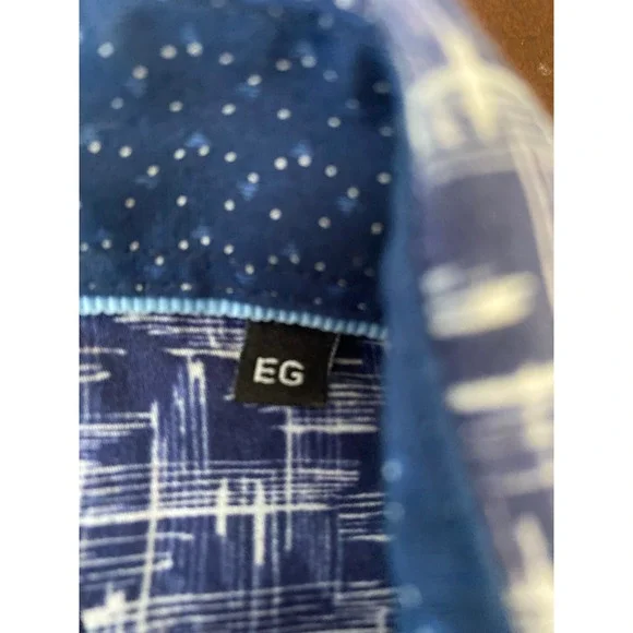 Cuadra Style Legacy Blue Graphic Print Long Sleeve Shirt Mens‎ Size XL